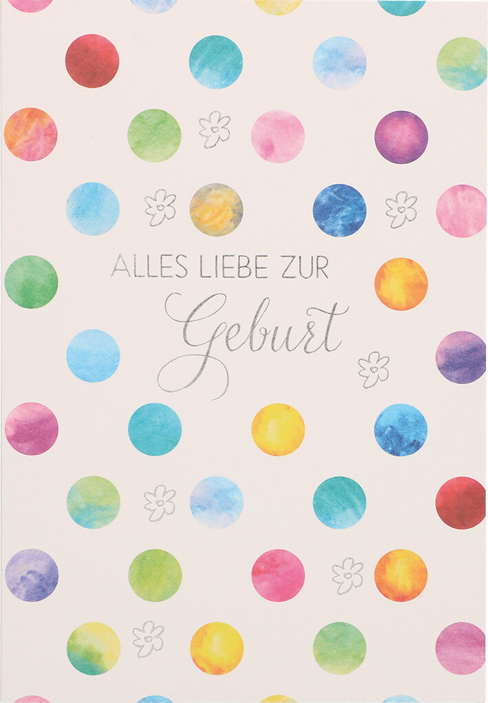 VPE 6 Alles Liebe zur Geburt mit Glanzfolienprägung
