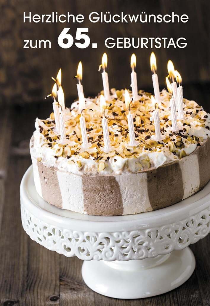 VPE 6 Herzliche Glückwünsche zum 65. Geburtstag / Torte
