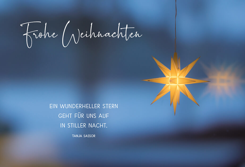 VPE 6 Frohe Weihnachten. Ein wunder- heller Stern geht für uns auf in stiller Nacht