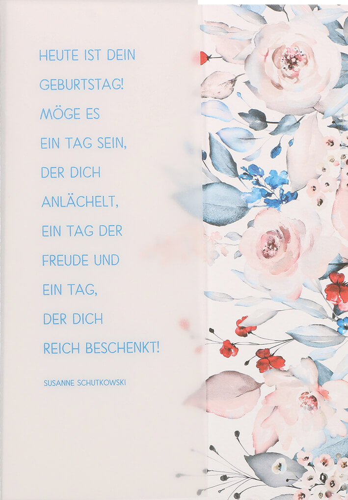 VPE 6 Geburtstag mit Text: Heute ist dein Geburtstag!  (mit Transparentumleger)