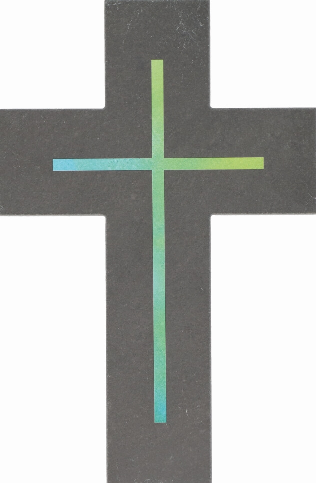 Schmuckkreuz aus Schiefer in Geschenkverpackung