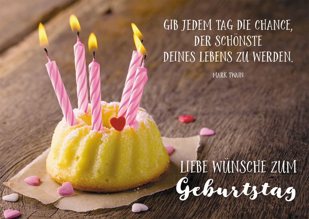 VPE 10 Liebe Wünsche zum Geburtstag Küchlein mit Kerzen