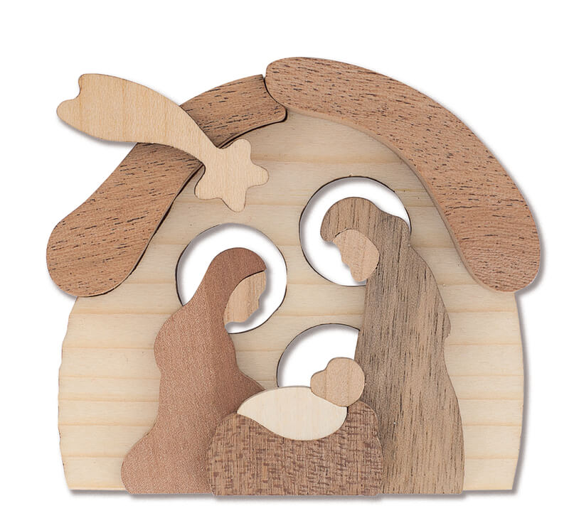 Mini-Krippe mit Pappschachtel