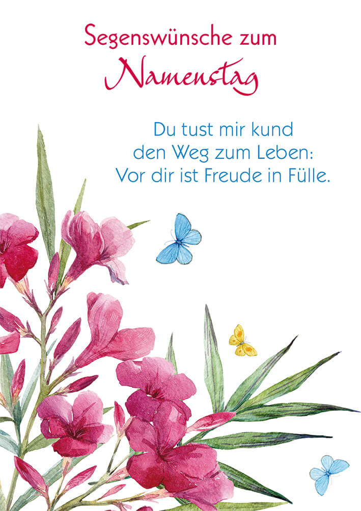 VPE 10 Segenswünsche zum Namenstag Postkarte Namenstag mit Text