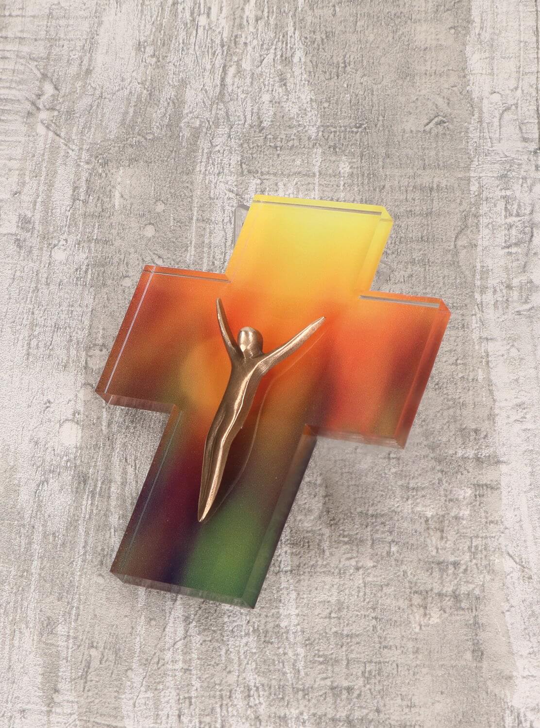 Acrylglas Kreuz mit Bronze Korpus 