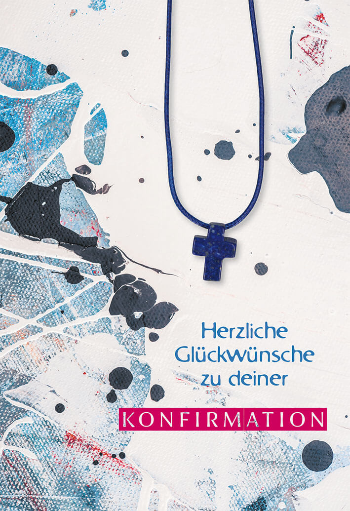VPE 5 Herzliche Glückwünsche zu deiner Konfirmation Kette mit Edelsteinanhänger