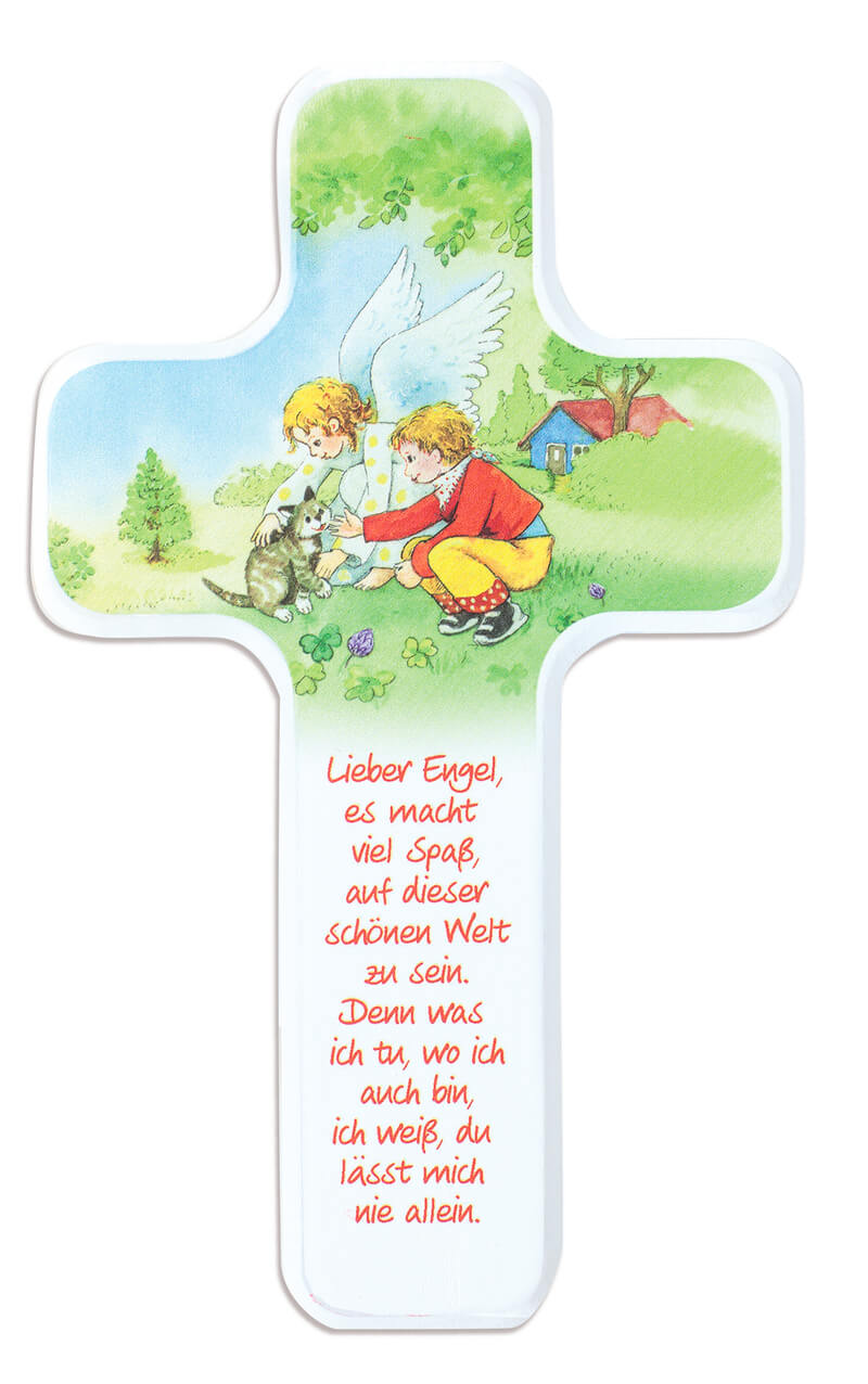 Holz Kinderkreuz Schutzengel 