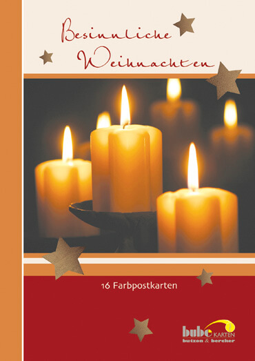 Besinnliche Weihnachten Postkartenbuch mit Text