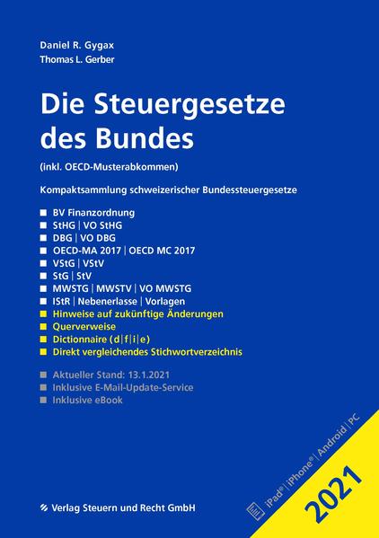 Die Steuergesetze des Bundes 2021