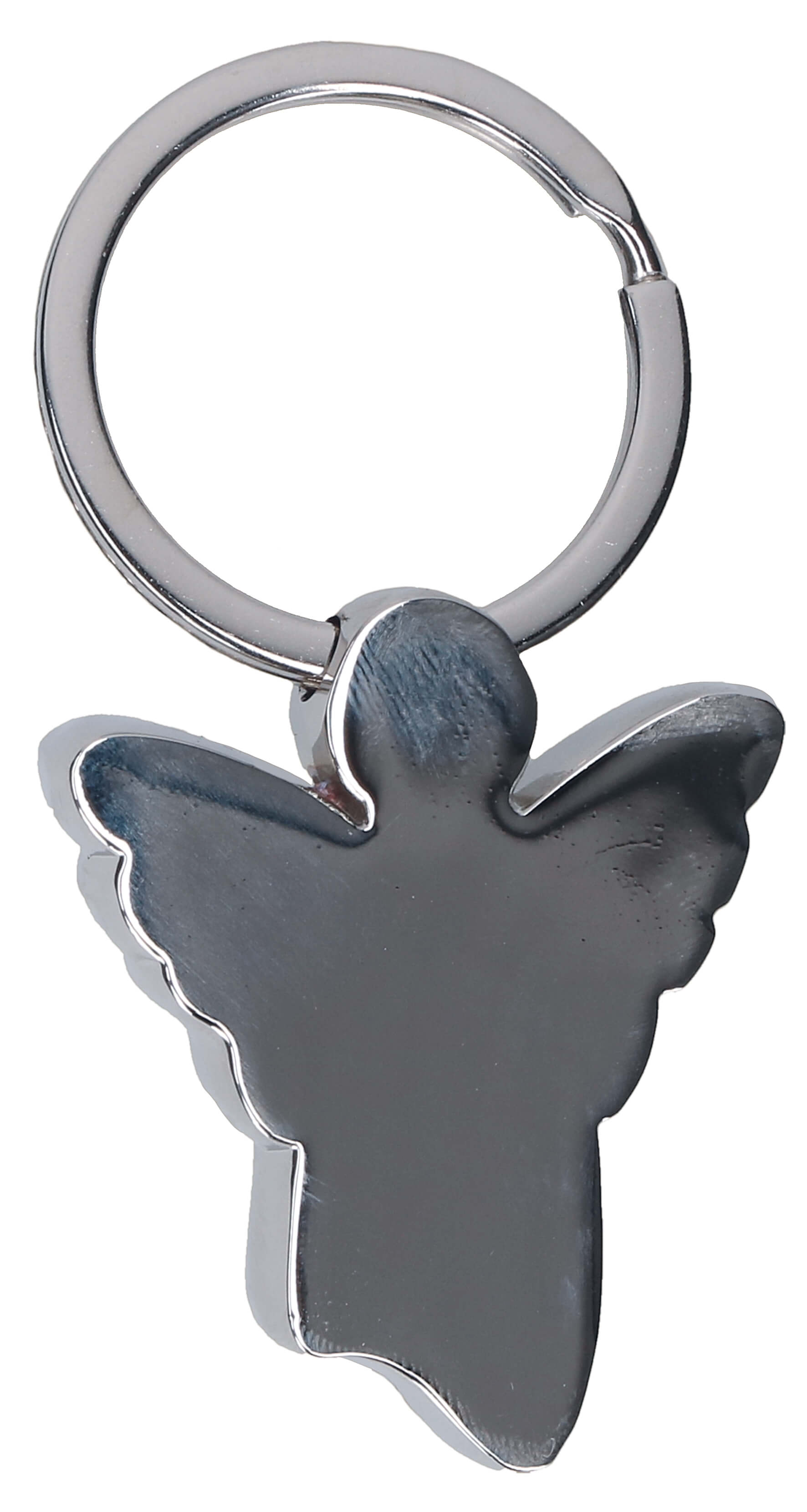 MB 5 Schutzengel, Schlüsselanhänger Engelmotiv, 3.4x6.8x0.7cm, silberfarben
