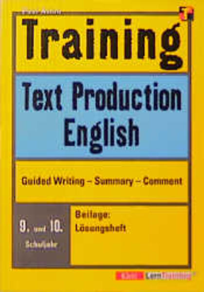 Training Text Production English