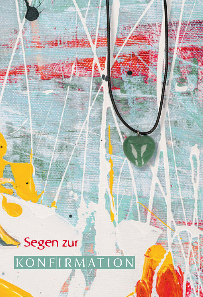 VPE 5 Segen zur Konfirmation Kette mit Edelsteinanhänger