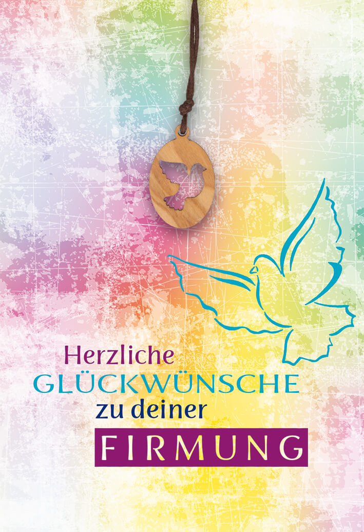 VPE 5 Herzliche Glückwünsche zu deiner Firmung mit Holzanhänger