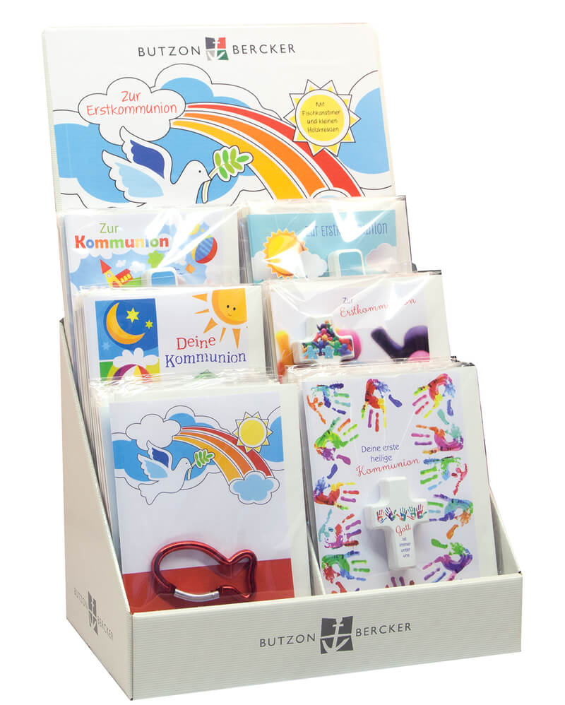 Display Zur Erstkommunion mit 6 Motive 20 Karten