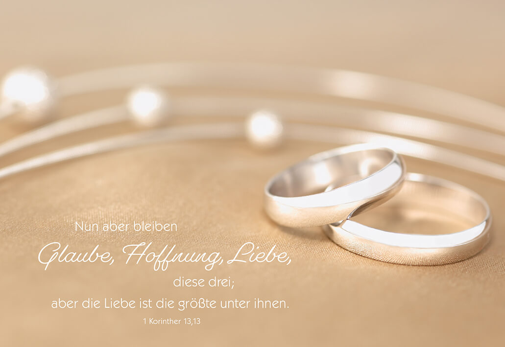 VPE 6 Silberhochzeit: Nun aber bleiben Glaube, Hoffnung,... Glanzfolienprägung